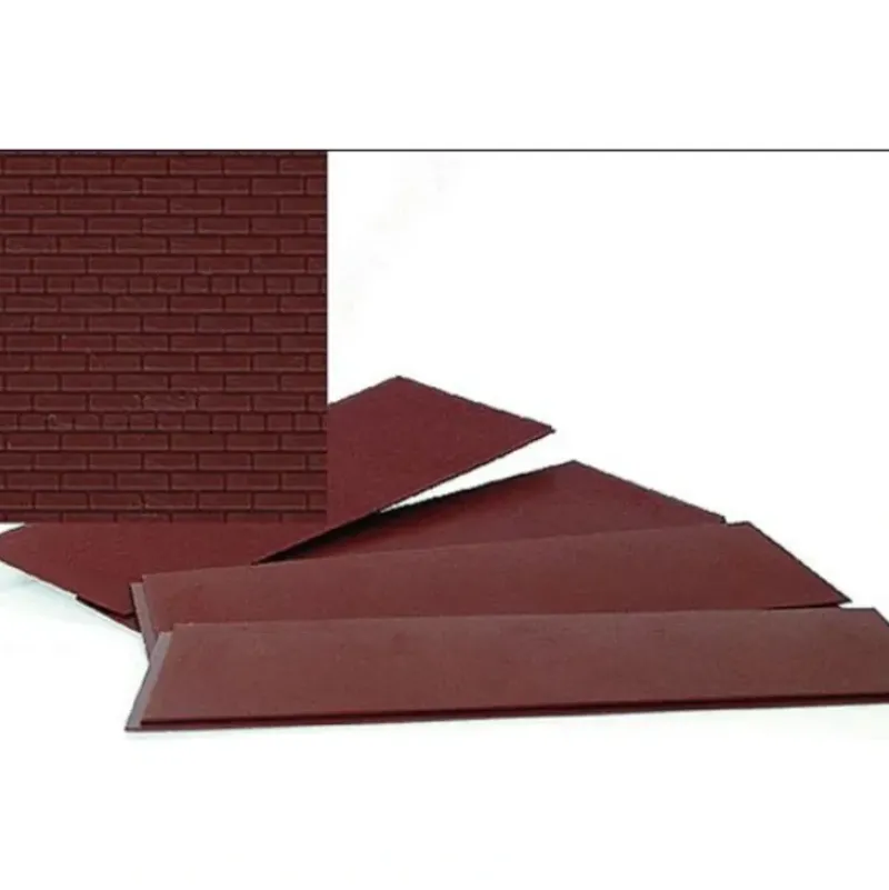 Walthers 933-3523 HO Dark Red Brick Sheets 4 x 9-3/4 10.1 x 24.7 cm (Pack of 4) - Your Source for Gaming Essentials* Online